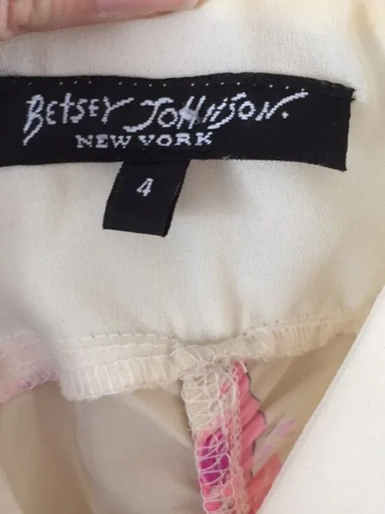 Vintage Betsey Johnson SILK floral mermaid dress - Picture 3 of 6